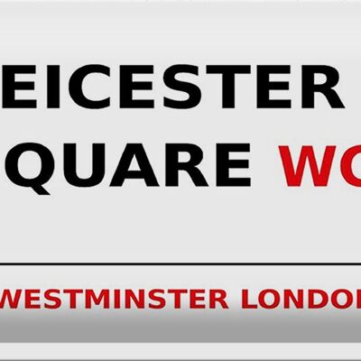 Plaque en tôle Londres 30x20cm Westminster Leicester Square WC2