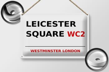 Plaque en tôle Londres 30x20cm Westminster Leicester Square WC2 2