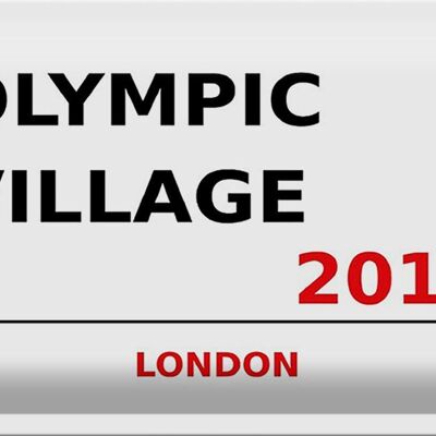 Plaque en tôle Londres 30x20cm Village Olympique 2012