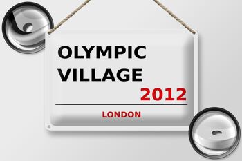 Plaque en tôle Londres 30x20cm Village Olympique 2012 2