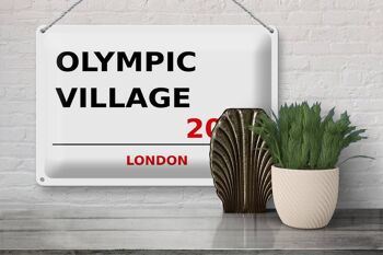 Plaque en tôle Londres 30x20cm Village Olympique 2012 3