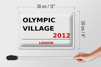 Plaque en tôle Londres 30x20cm Village Olympique 2012 4