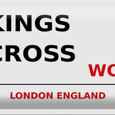 Blechschild London 30x20cm England Kings Cross WC1