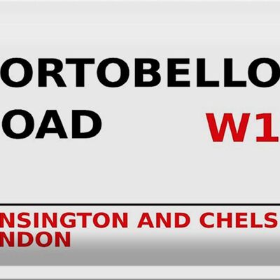 Blechschild London 30x20cm Portobello Road W11 Kensington