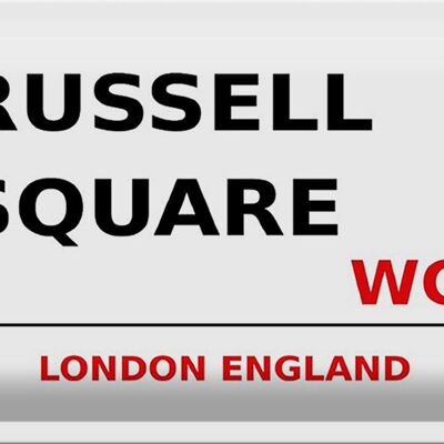 Blechschild London 30x20cm England Russell Square WC1