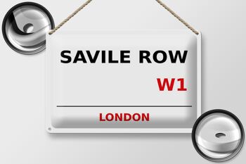 Plaque en tôle Londres 30x20cm Savile Row W1 2