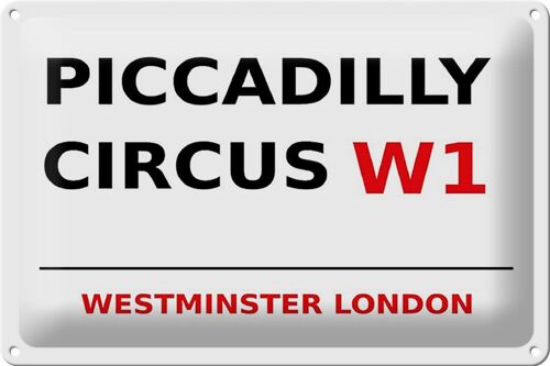 Blechschild London 30x20cm Westminster Piccadilly Circus W1