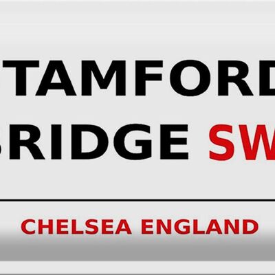 Cartel de chapa Londres 30x20cm Inglaterra Stamford Bridge SW6