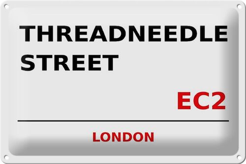 Blechschild London 30x20cm Threadneedle Street EC2