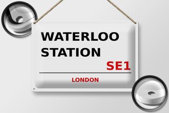 Plaque en tôle Londres 30x20cm Waterloo Station SE1 2