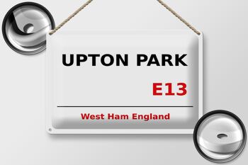 Panneau en étain Angleterre 30x20cm West Ham Upton Park E13 2