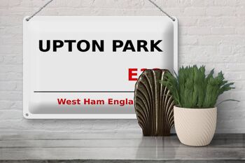 Panneau en étain Angleterre 30x20cm West Ham Upton Park E13 3