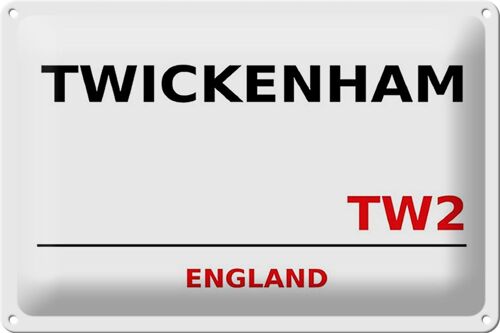 Blechschild England 30x20cm Twickenham TW2