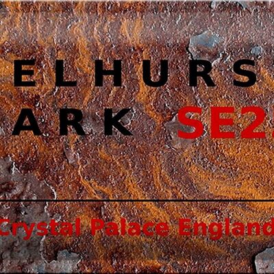 Metal sign London 30x20cm England Selhurst Park SE25 rust
