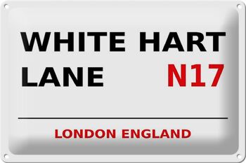 Panneau en étain Londres 30x20cm Angleterre White Hart Lane N17 1
