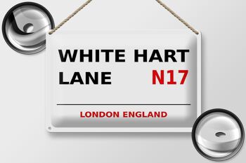 Panneau en étain Londres 30x20cm Angleterre White Hart Lane N17 2