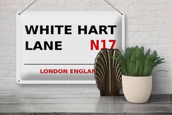 Panneau en étain Londres 30x20cm Angleterre White Hart Lane N17 3