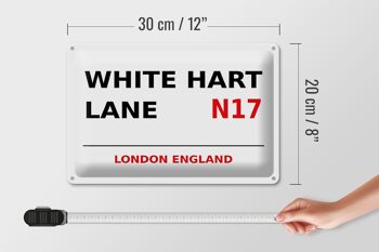 Panneau en étain Londres 30x20cm Angleterre White Hart Lane N17 4