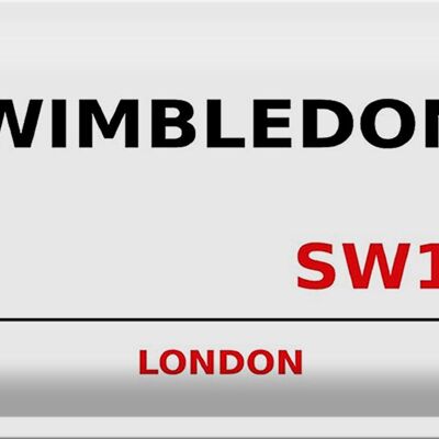Cartel de chapa Londres 30x20cm Wimbledon SW19