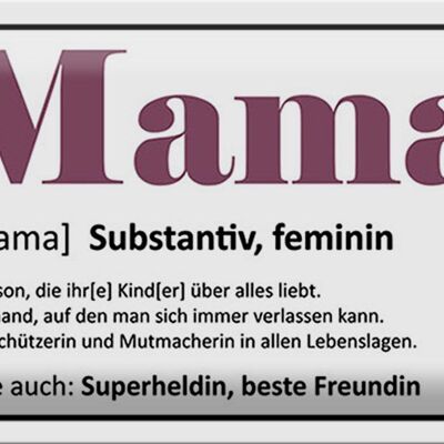 Blechschild Spruch 30x20cm Mama Superheldin beste Freundin