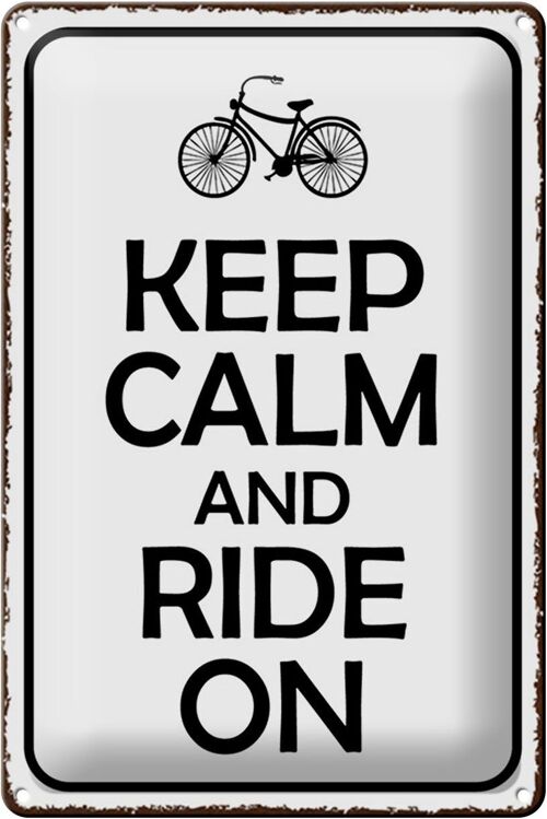 Blechschild Spruch 20x30cm Keep Calm and Ride on