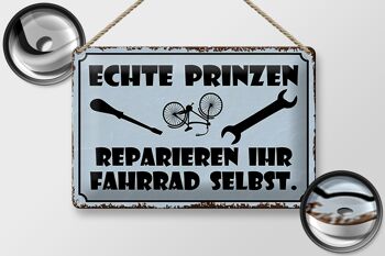 Plaque en tôle indiquant 30x20cm Prinze, réparez vous-même votre vélo 2