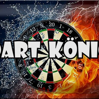 Panneau en étain disant 30x20cm Darts Dart King