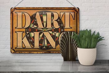 Plaque en tôle disant 30x20cm Décoration murale Dart King 3