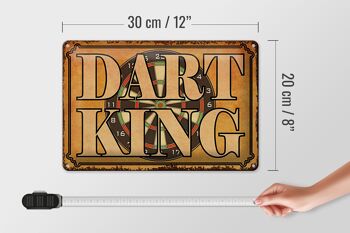 Plaque en tôle disant 30x20cm Décoration murale Dart King 4