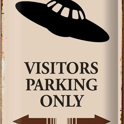 Letrero de chapa que dice 20x30cm Estacionamiento para visitantes solo para todos los demás