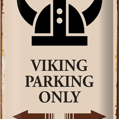 Targa in metallo con scritta 20x30 cm Viking Parking solo tutti gli altri