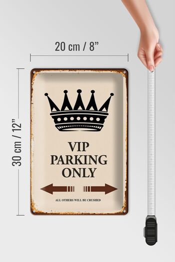 Panneau en étain indiquant 20x30cm Parking VIP uniquement pour tous les autres 4