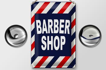 Plaque en tôle disant 20x30cm Barbershop Coiffeur 2