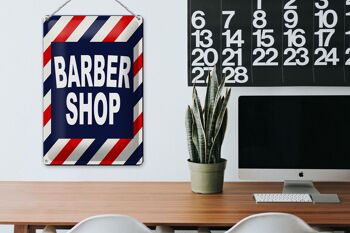 Plaque en tôle disant 20x30cm Barbershop Coiffeur 3