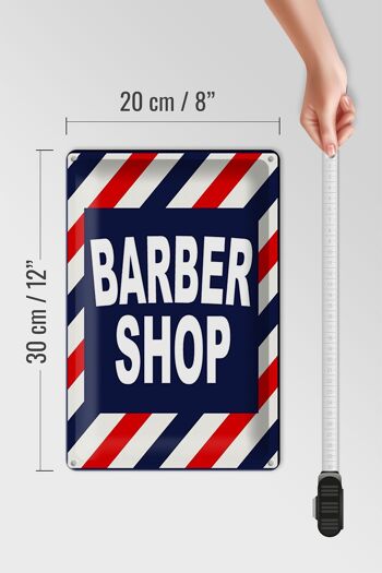 Plaque en tôle disant 20x30cm Barbershop Coiffeur 4