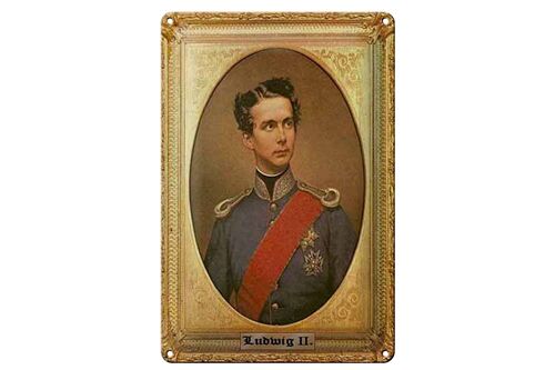 Blechschild Portrait 20x30cm Ludwig II König von Bayern