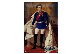 Portrait en tôle 20x30cm Louis II Roi 1845 Bavière 1