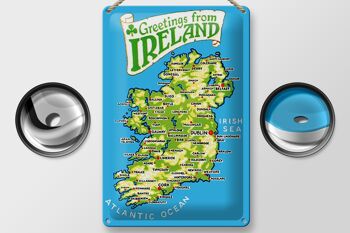 Panneau en étain pour vacances, 20x30cm, carte de vœux d'Irlande 2