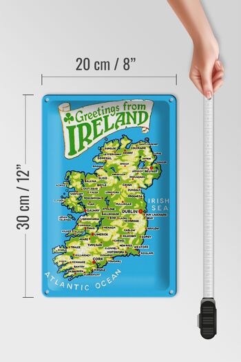 Panneau en étain pour vacances, 20x30cm, carte de vœux d'Irlande 4
