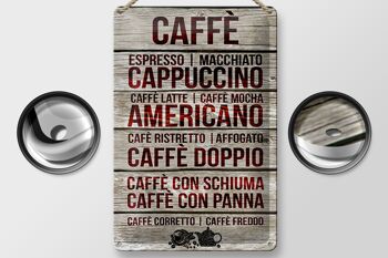 Plaque en tôle Caffee 20x30cm Caffe espresso capuccino latte 2
