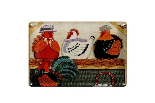 Blechschild Spruch 30x20cm Huhn Hühner Eggs Eier