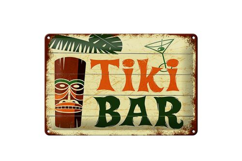 Blechschild Spruch 30x20cm TIKI Bar Cocktail