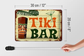 Plaque en tôle disant 30x20cm TIKI Bar Cocktail 4