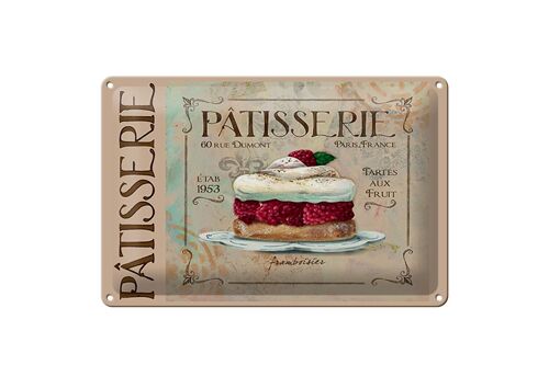 Blechschild Spruch 30x20cm Patisserie Paris Tartes Kuchen