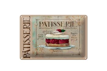 Plaque en tôle disant 30x20cm Pâtisserie Paris Tartes Cake 1