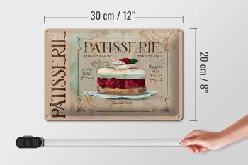Plaque en tôle disant 30x20cm Pâtisserie Paris Tartes Cake 4
