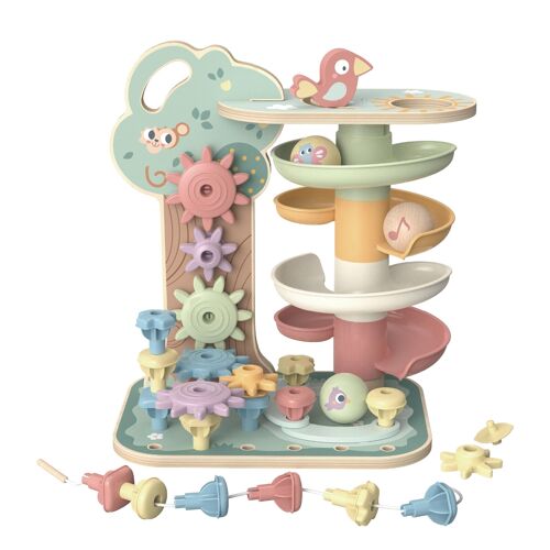 A ball track and a pastel kit for the little ones