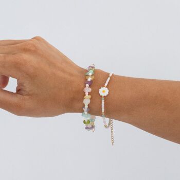 Tove - Bracelet de perles pastel fleur de marguerite 3