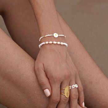 Tove - Bracelet de perles pastel fleur de marguerite 6