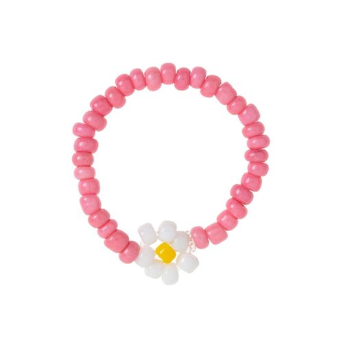 Lisa - Flower Pink Bead Ring